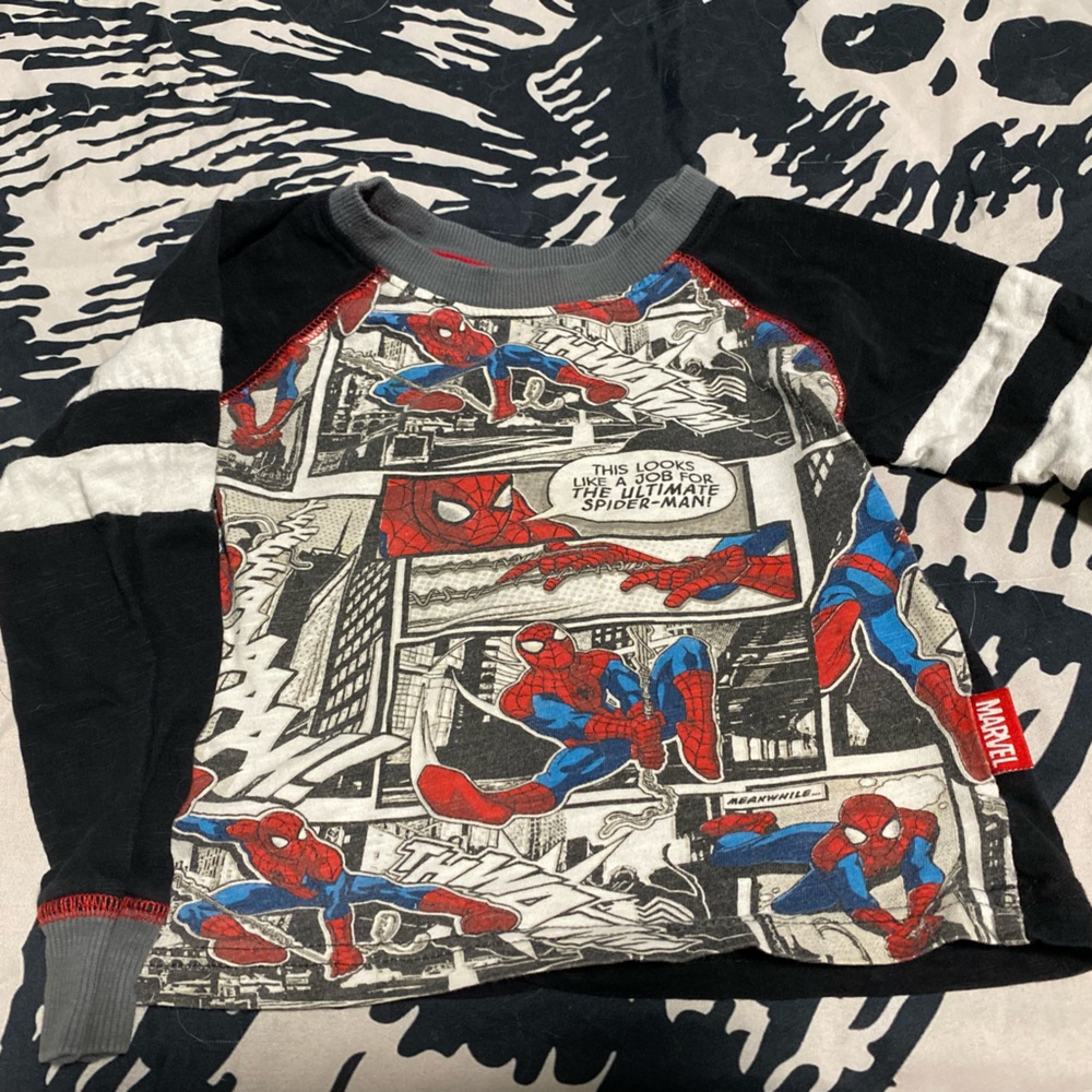Marvel Kids' Graphic Tee with Red and Black Accents